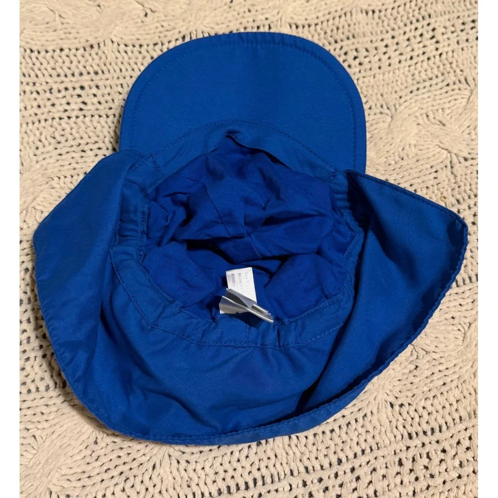 Koala Kids Blue Swim Hat UPF 50 UV Protection Neck Flap Sun Cap 3T/4T NWT